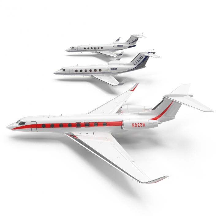 Gulfstream Business Jets Rigged Collection 3D