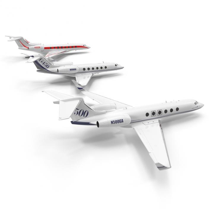 Gulfstream Business Jets Rigged Collection 3D