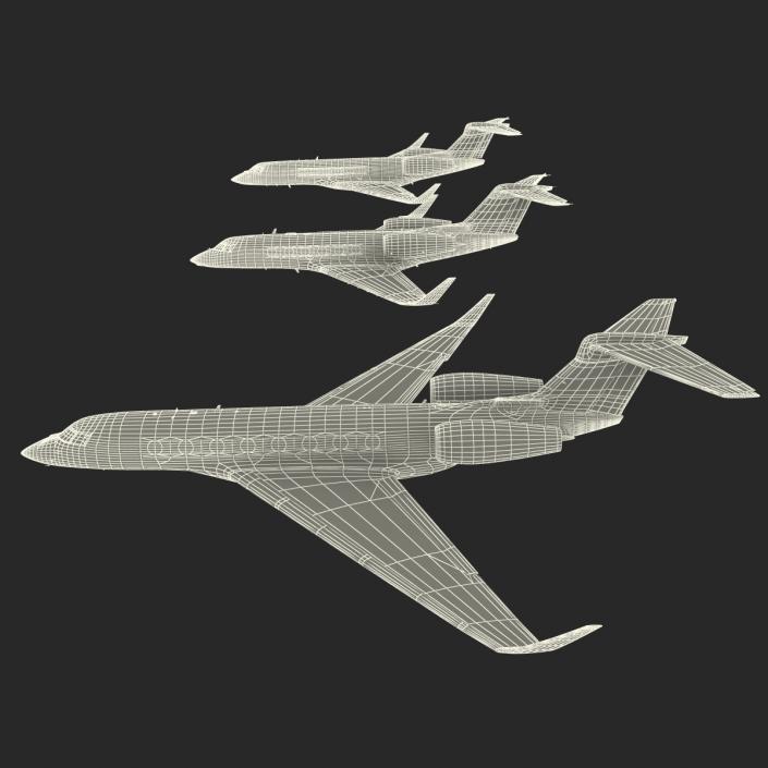 Gulfstream Business Jets Rigged Collection 3D