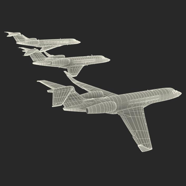 Gulfstream Business Jets Rigged Collection 3D