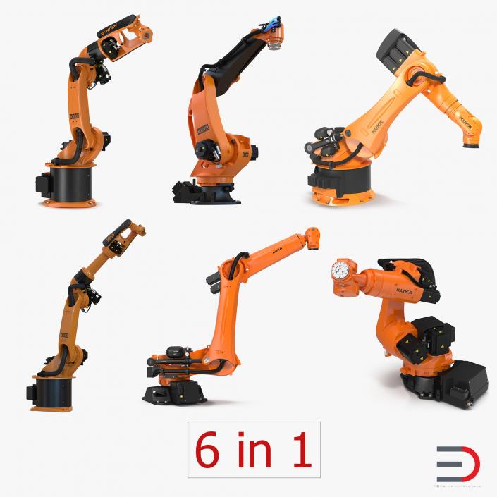 3D Kuka Robots Rigged Collection 5