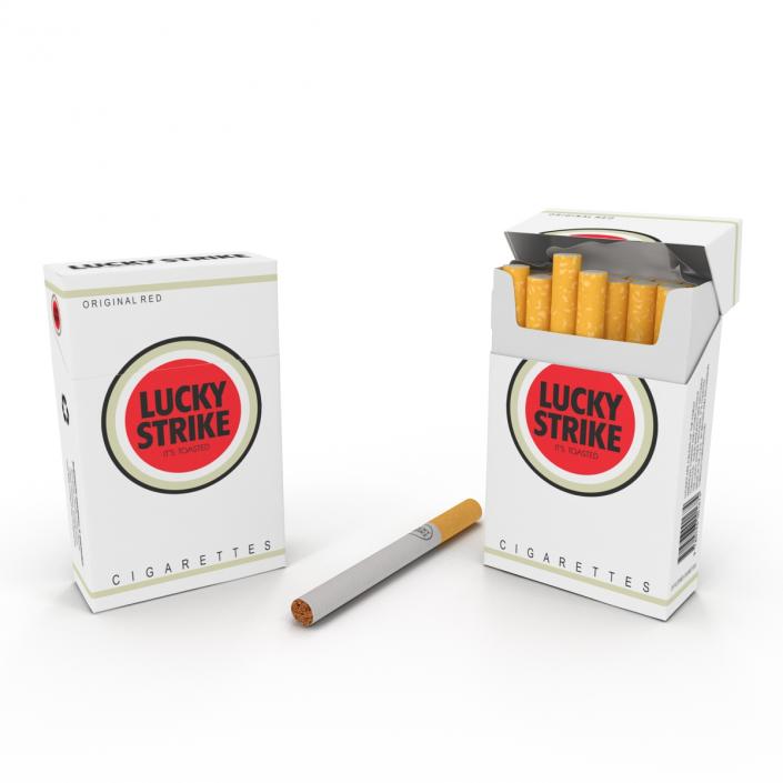 Cigarettes Lucky Strike Collection 3D model