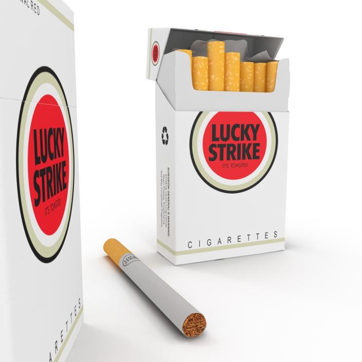 Cigarettes Lucky Strike Collection 3D model