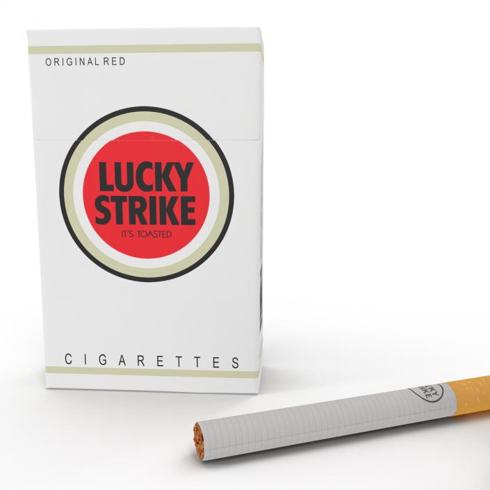 Cigarettes Lucky Strike Collection 3D model