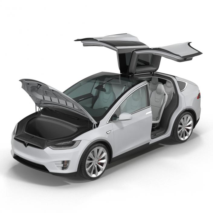 3D model Tesla Model X Rigged