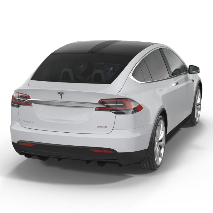 3D model Tesla Model X Rigged