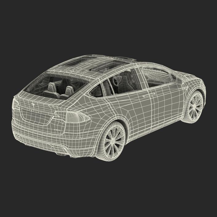 3D model Tesla Model X Rigged