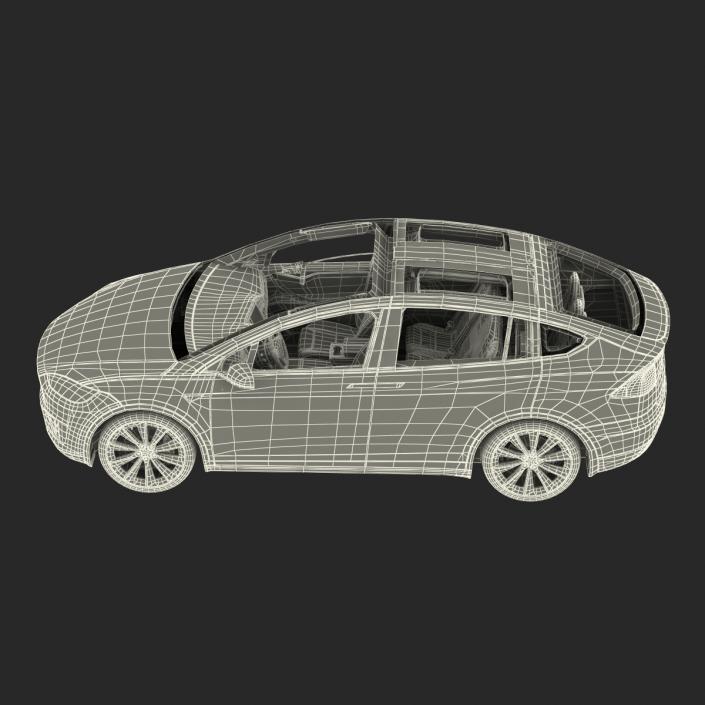 3D model Tesla Model X Rigged