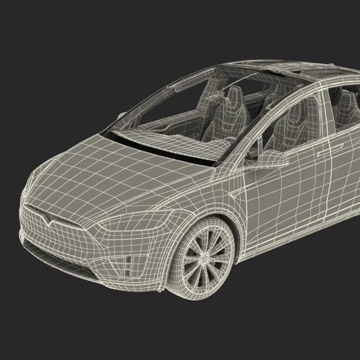 3D model Tesla Model X Rigged