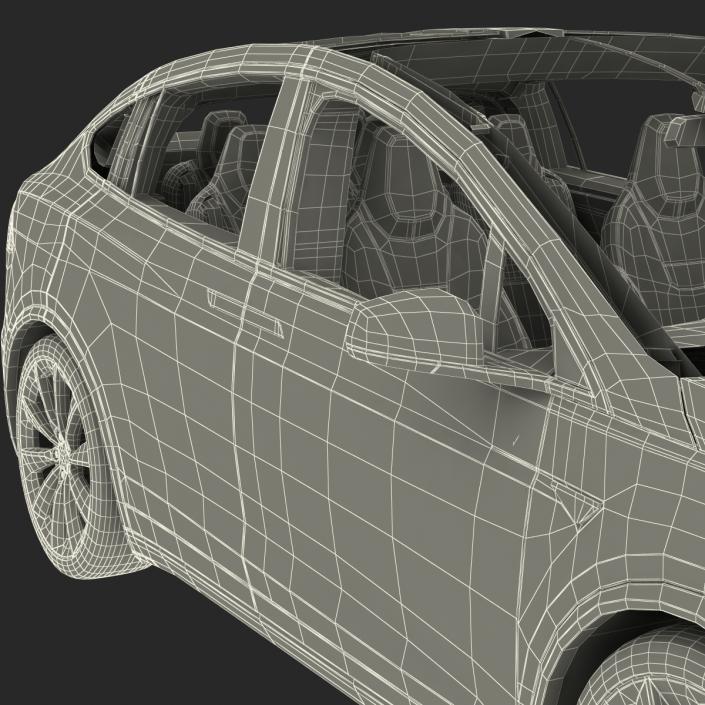 3D model Tesla Model X Rigged