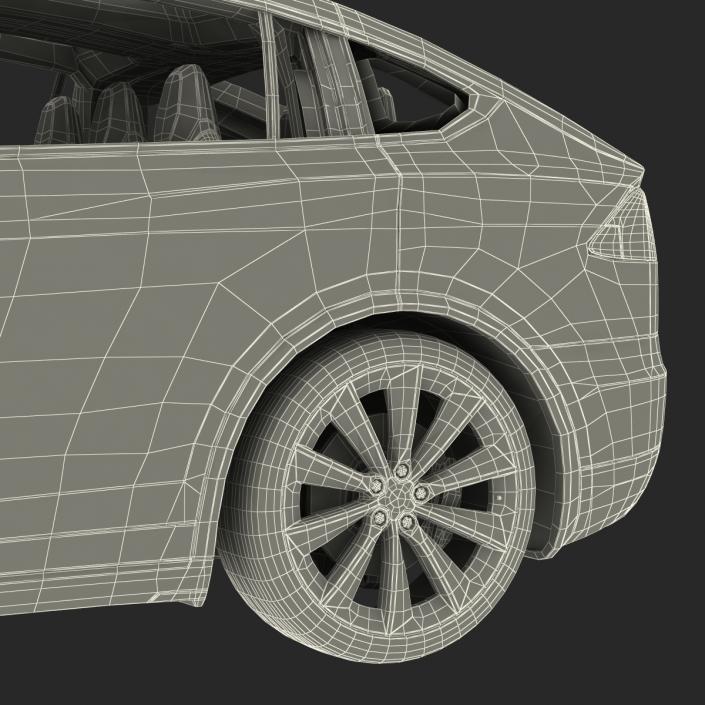 3D model Tesla Model X Rigged