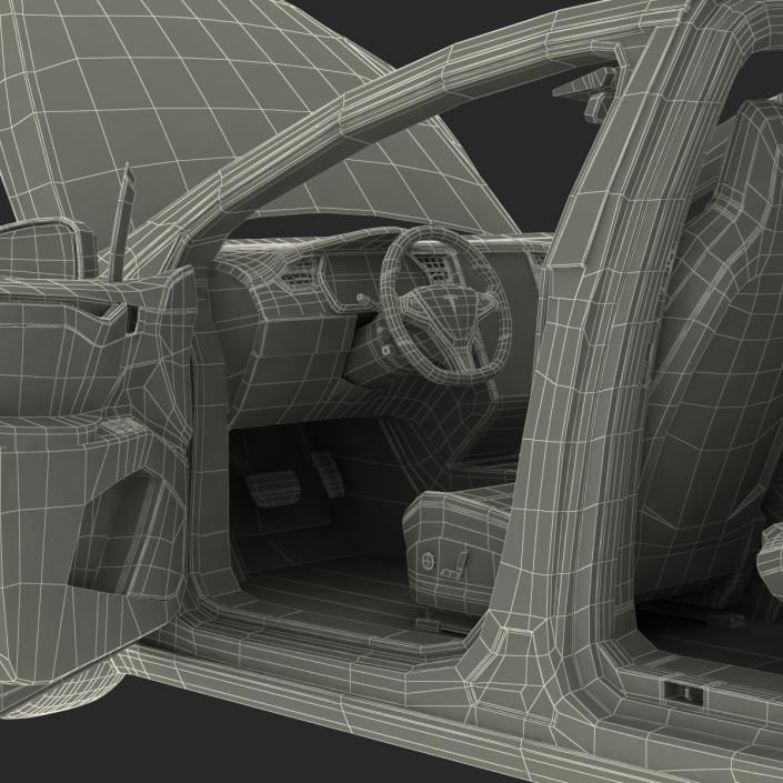 3D model Tesla Model X Rigged