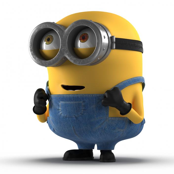 3D Short Two Eyed Minion Pose 3 model