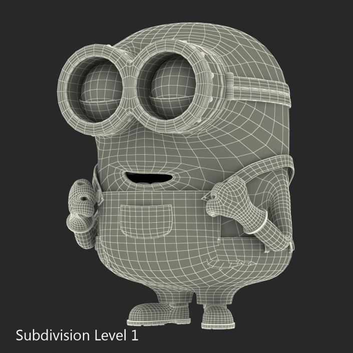 3D Short Two Eyed Minion Pose 3 model