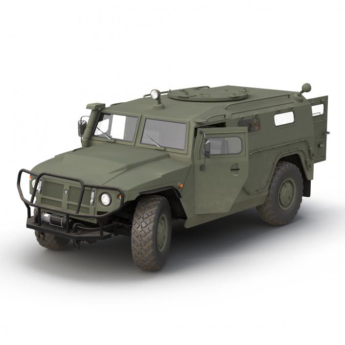 Russian Mobility Vehicle GAZ Tigr M Rigged 3D