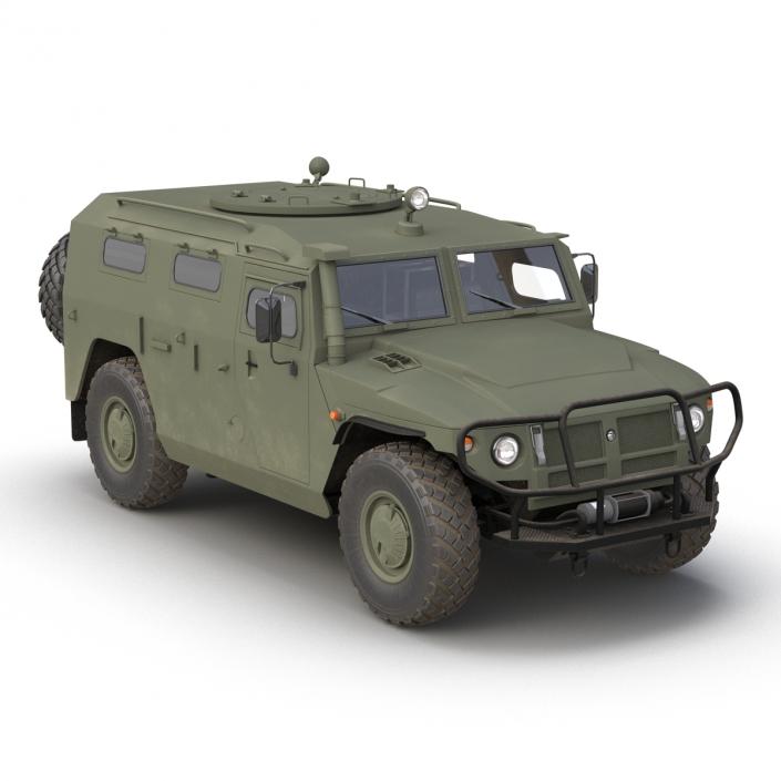 Russian Mobility Vehicle GAZ Tigr M Rigged 3D