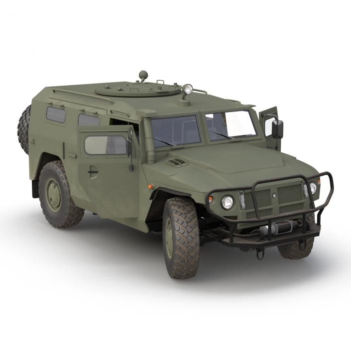 Russian Mobility Vehicle GAZ Tigr M Rigged 3D