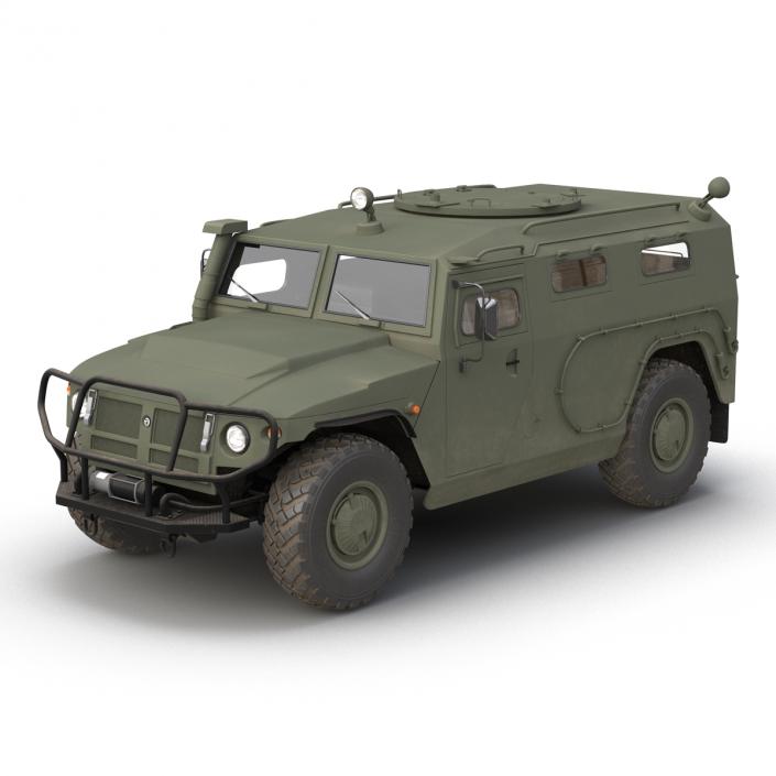 Russian Mobility Vehicle GAZ Tigr M Rigged 3D