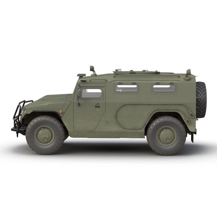 Russian Mobility Vehicle GAZ Tigr M Rigged 3D