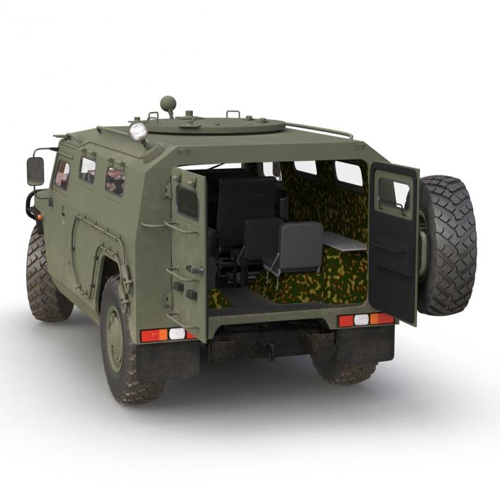 Russian Mobility Vehicle GAZ Tigr M Rigged 3D