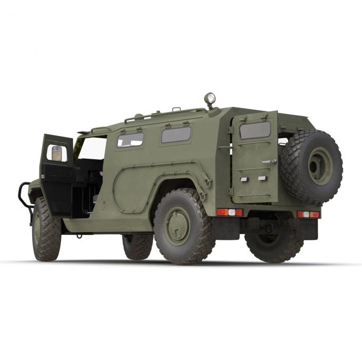 Russian Mobility Vehicle GAZ Tigr M Rigged 3D