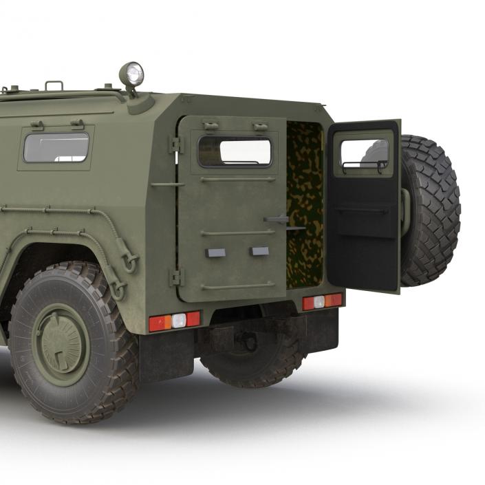 Russian Mobility Vehicle GAZ Tigr M Rigged 3D