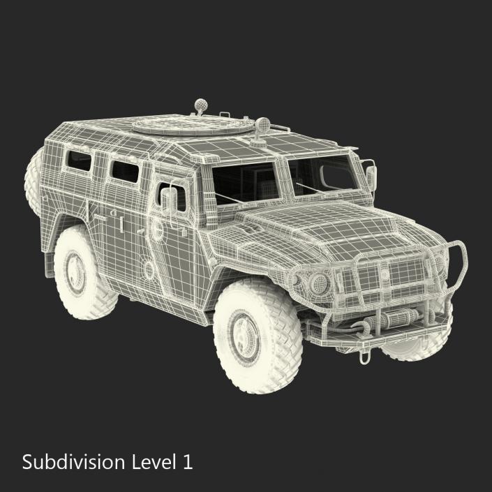 Russian Mobility Vehicle GAZ Tigr M Rigged 3D