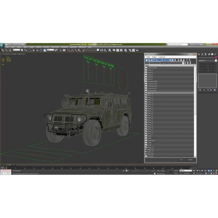 Russian Mobility Vehicle GAZ Tigr M Rigged 3D