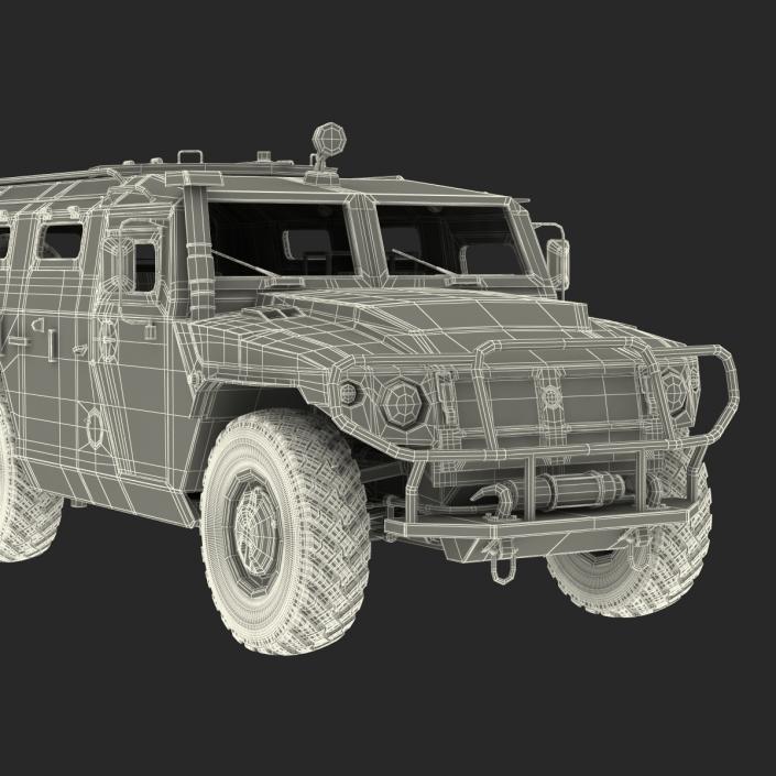 Russian Mobility Vehicle GAZ Tigr M Rigged 3D