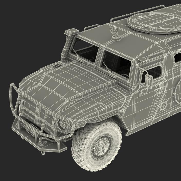 Russian Mobility Vehicle GAZ Tigr M Rigged 3D