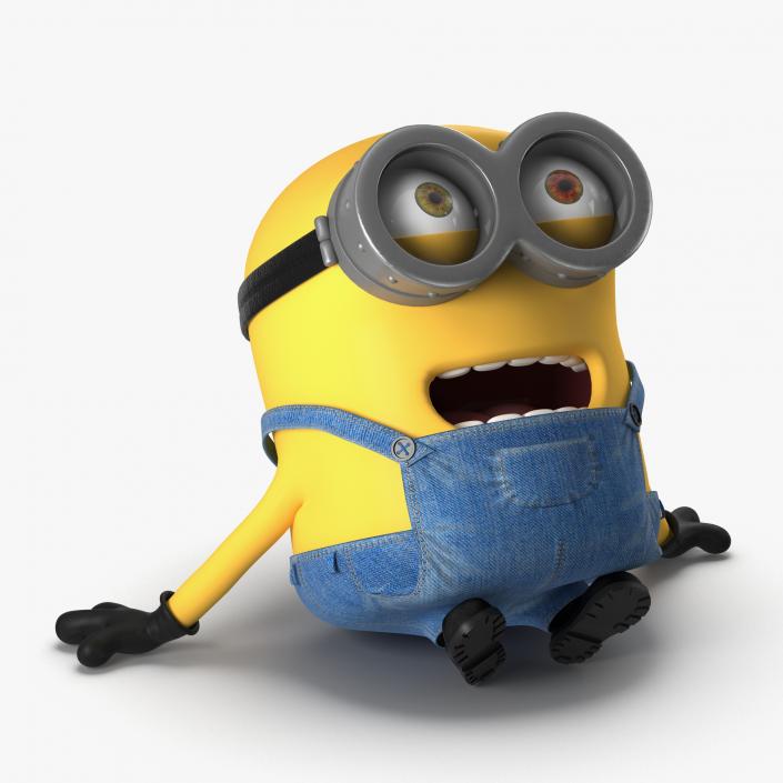 3D Short Two Eyed Minion Pose 4 model