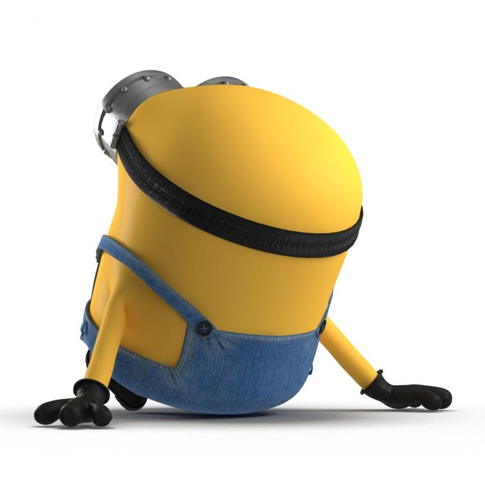 3D Short Two Eyed Minion Pose 4 model