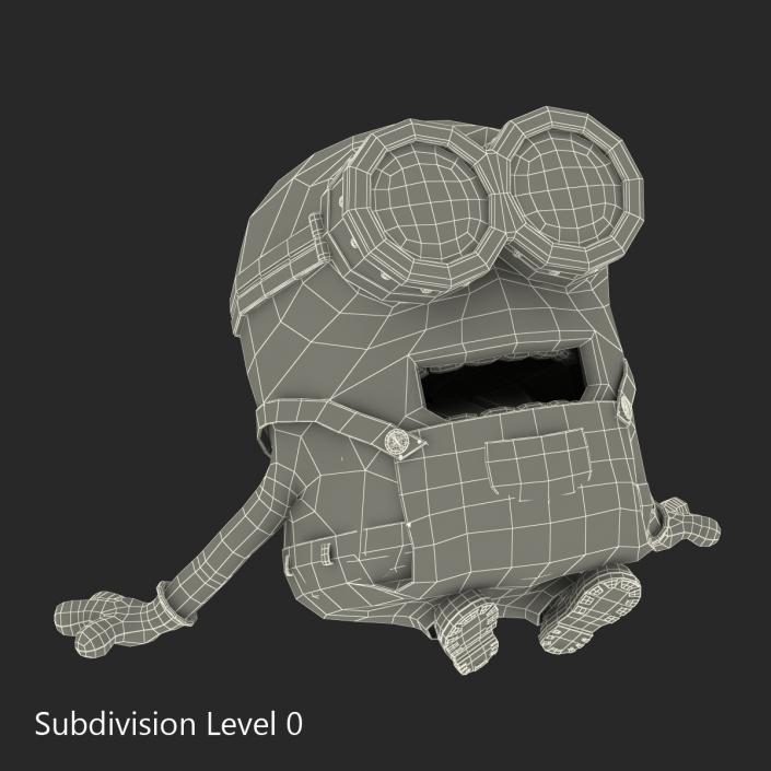 3D Short Two Eyed Minion Pose 4 model