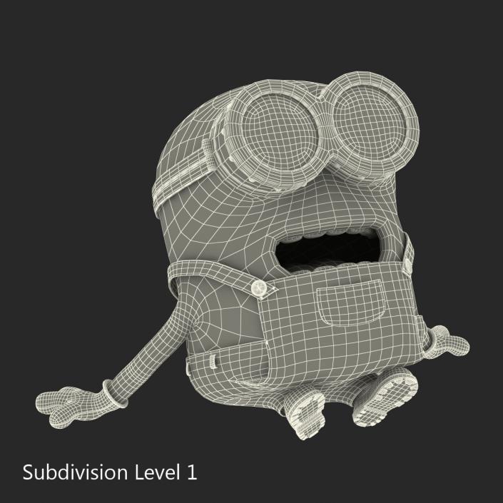 3D Short Two Eyed Minion Pose 4 model