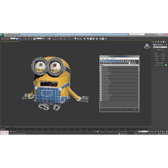 3D Short Two Eyed Minion Pose 4 model