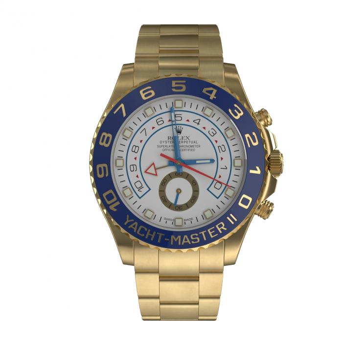 Rolex Yachtmaster II Yellow Gold 3D