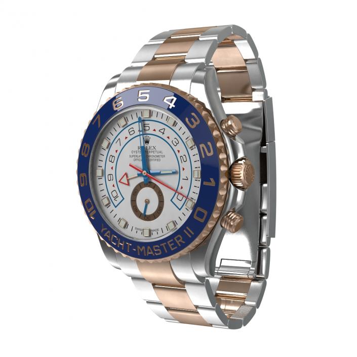 3D model Rolex Yachtmaster II Steel and Gold