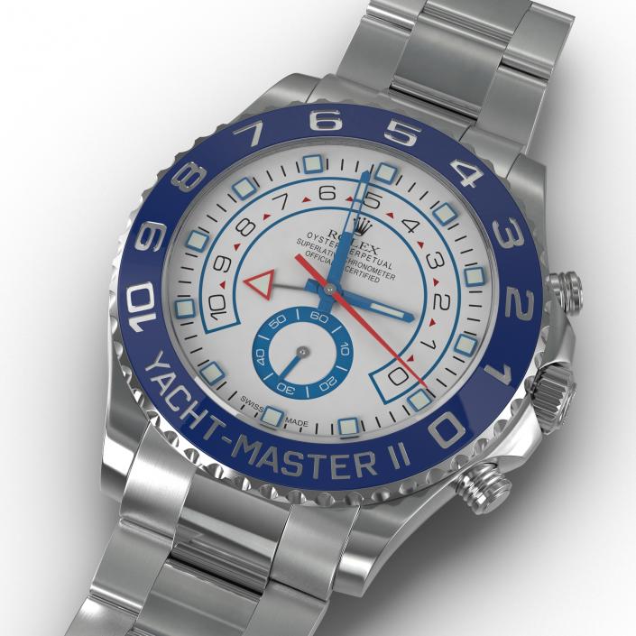 3D Rolex Yachtmaster II Oyster Steel model