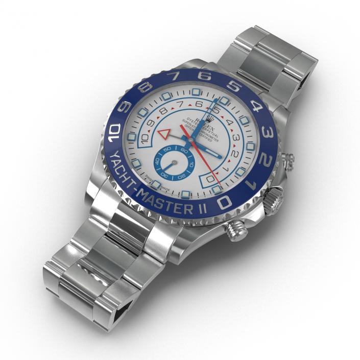 3D Rolex Yachtmaster II Oyster Steel model