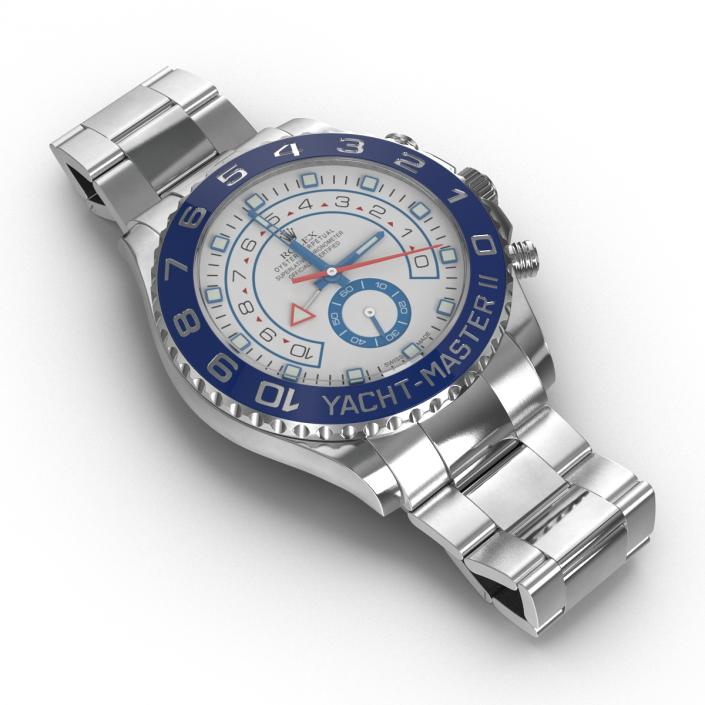 3D Rolex Yachtmaster II Oyster Steel model