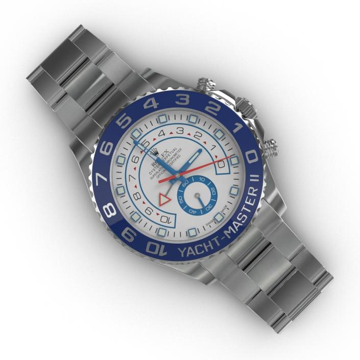 3D Rolex Yachtmaster II Oyster Steel model