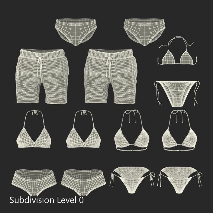 Bathing Suits Collection 3D model