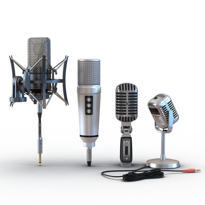 Studio Microphones Collection 3D model