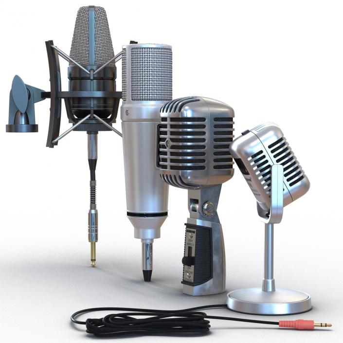 Studio Microphones Collection 3D model