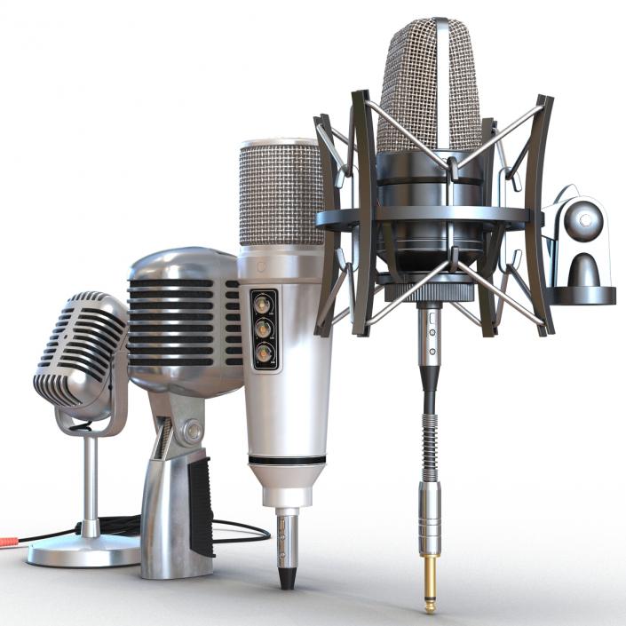 Studio Microphones Collection 3D model