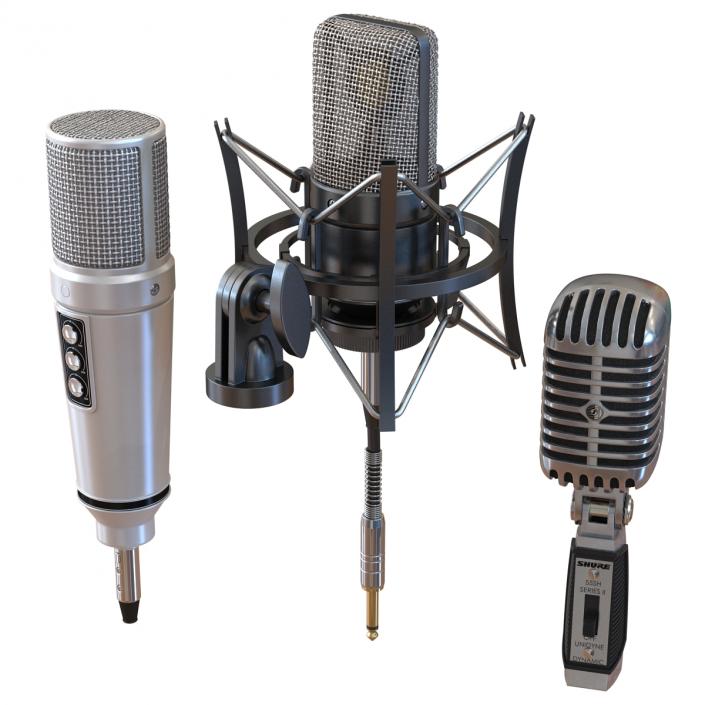 Studio Microphones Collection 3D model