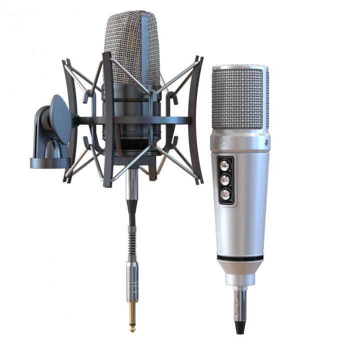 Studio Microphones Collection 3D model