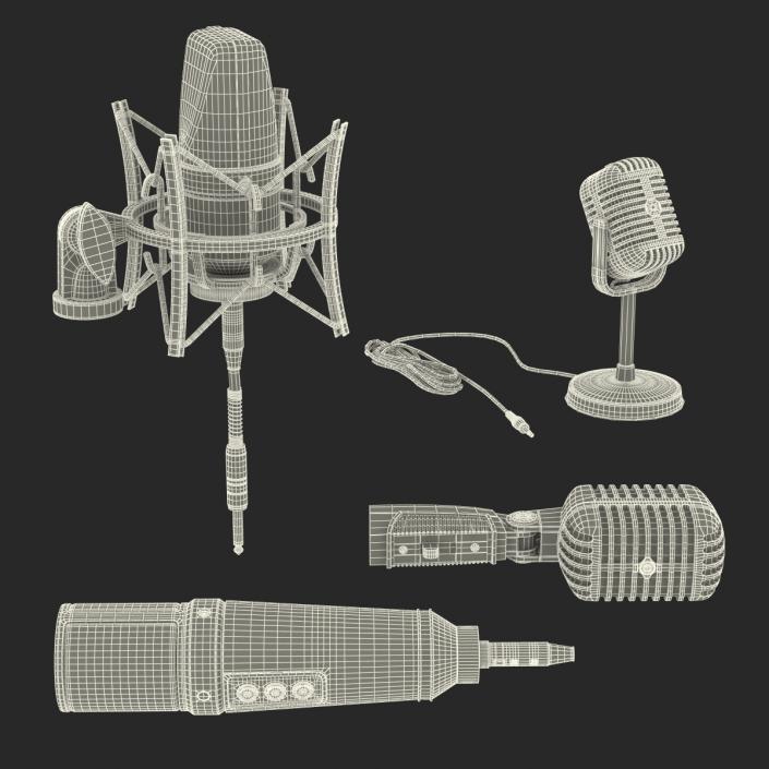 Studio Microphones Collection 3D model