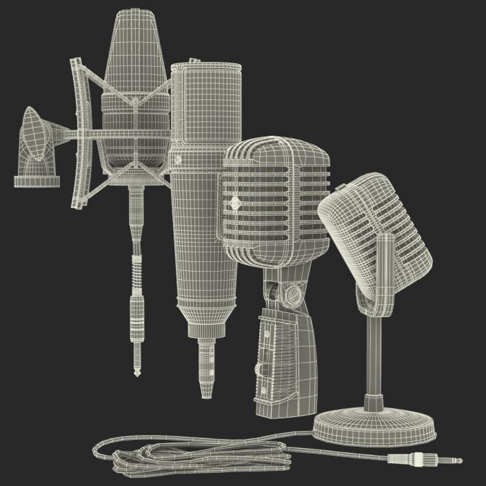 Studio Microphones Collection 3D model