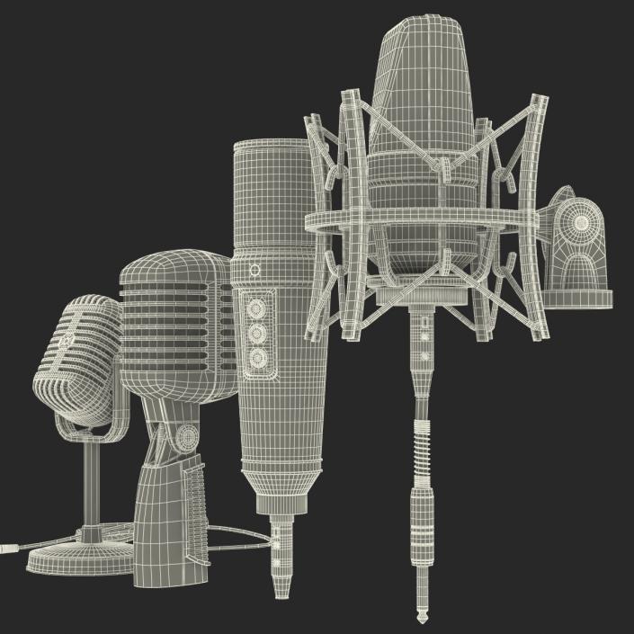 Studio Microphones Collection 3D model